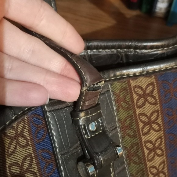 Vtg Relic Shoulder Bag Tapestry Multicolor Floral Colorful Hippie Vibes Boho - Picture 3 of 8